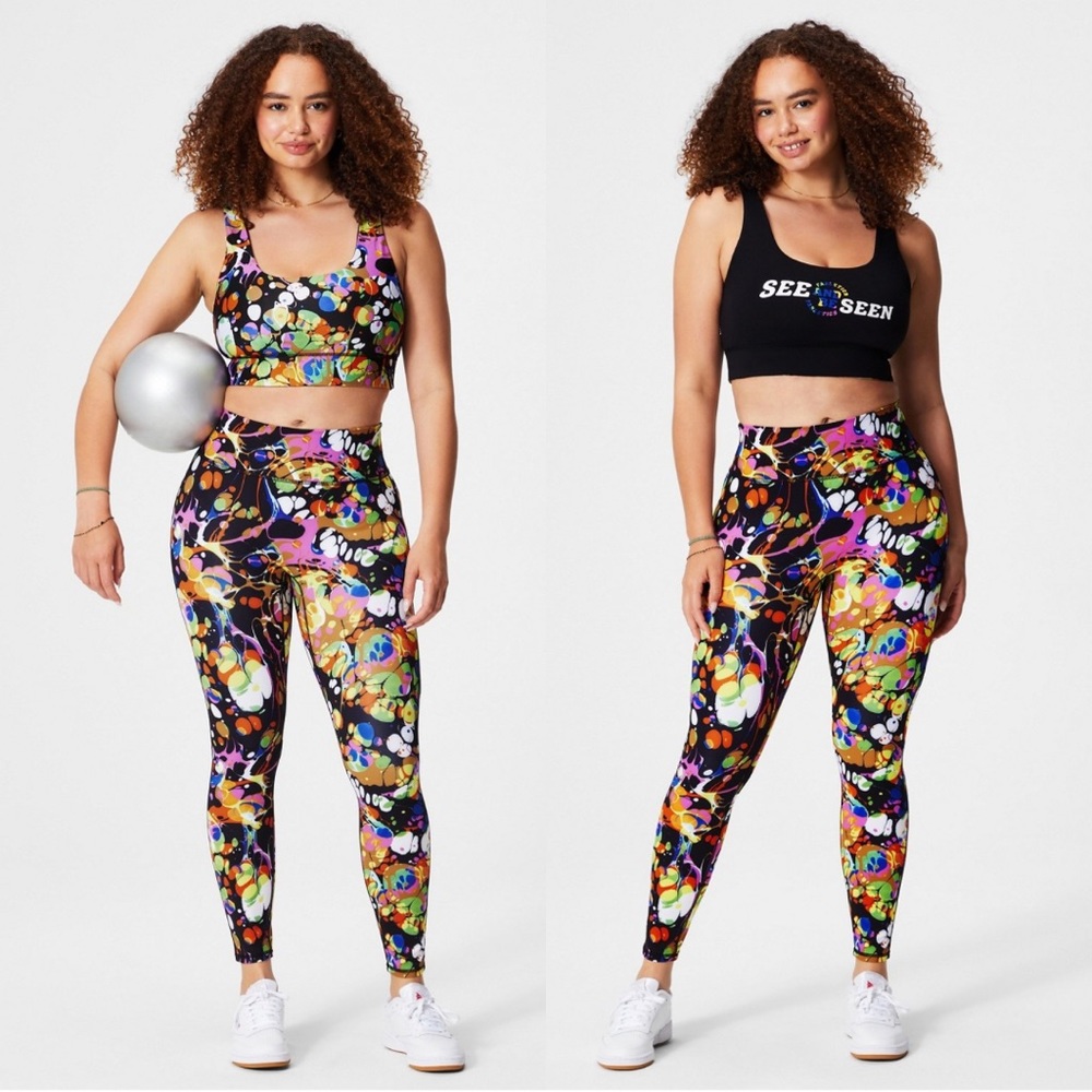 Anywhere High-Waisted Legging (1X) & Harlyn Midi Medium Impact Sports Bra (L)